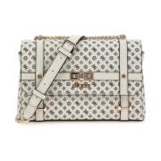 Guess Lyxig Satchel Stone Logo Väska Pink, Dam