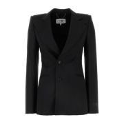 MM6 Maison Margiela Stretch Svart Blazer Black, Dam