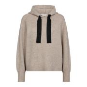 Co'Couture Hoodie Stickad Strik 32168 199-Bone Beige, Dam