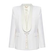 Victoria Beckham Blazer med ullkant White, Dam