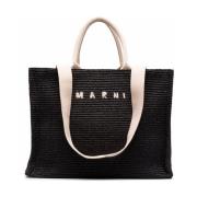 Marni Broderad Toteväska Svart Black, Herr