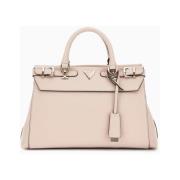 Guess Lyxig Eco Ali Satchel Väska Beige, Dam