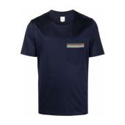 Paul Smith Blå Crew Neck T-shirt Klassisk Design Blue, Herr