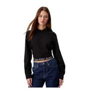 Calvin Klein Jeans Huvtröja Sweatshirt Black, Dam