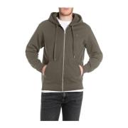 Replay Dragkedja Hoodie Green, Herr