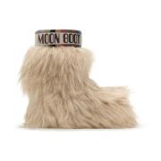 Moon Boot Eco Fur Yeti Ankelboots Beige, Dam