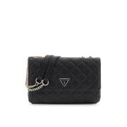 Guess Eco Carly Girlfriend Svart Axelväska Black, Dam