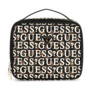 Guess Stark Cosmetic Organ Brown Multi Väska Brown, Dam