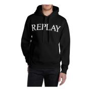 Replay Hoodie med huva Black, Herr