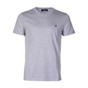 Dondup Logo Front Crew Neck T-shirt Gray, Herr