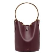 Alaïa Elegant Läder Bucket Väska Brown, Dam