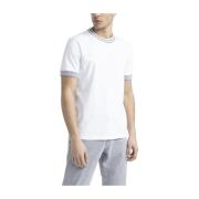 Peserico Ren bomullsjersey T-shirt med stickade detaljer White, Herr