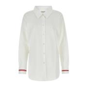 Dries Van Noten Vit Poplin Skjorta White, Dam