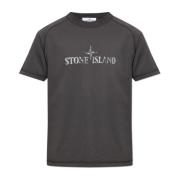 Stone Island T-shirt med logotyp Gray, Herr