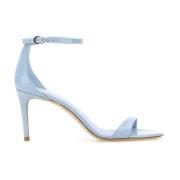 Stuart Weitzman Pastellblå Lädersandaler Blue, Dam