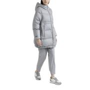 Peserico Maxi huva gåsdunjacka i flanell Gray, Dam