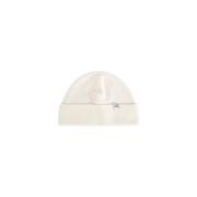 C.p. Company Räfflad Re-Wool Short Beanie i Vit Beige, Unisex