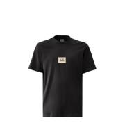 C.p. Company Svart Kortärmad Logotyp T-shirt Black, Herr