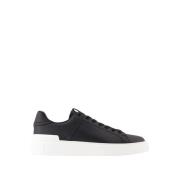 Balmain Court Sneakers - Läder - Svart/Vit Black, Herr