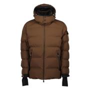 Moncler Brun Nylon Vinterjacka Brown, Herr