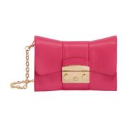 Furla Mångsidig Mini Crossbody med Bågdesign Pink, Dam