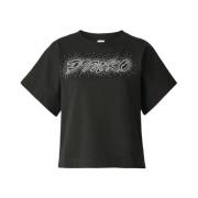 Pinko Kortärmad T-shirt Black, Dam