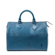 Louis Vuitton Vintage Pre-owned Laeder handvskor Blue, Dam