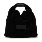 MM6 Maison Margiela Eco Fur Japansk Crossbody Väska Black, Dam