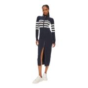 Tommy Jeans Elegant Midi Klänning Blue, Dam