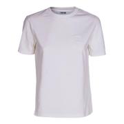 Mauro Grifoni Dam bomull T-shirt med rund hals White, Dam