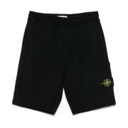 Stone Island Svarta Avslappnade Shorts Black, Herr