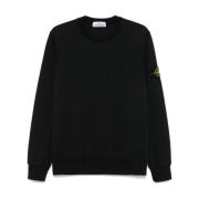 Stone Island Svarta Tröjor för Män Black, Herr