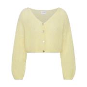 American Dreams Mohair Cropped Cardigan Yellow, Dam