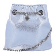 Stella McCartney Mini Bucket Väska med Falabella Stil Blue, Dam