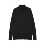 John Smedley Klassisk Jerseytröja för Män Black, Dam