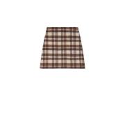 Max Mara Weekend Rutig Flanellkjol Brown, Dam