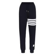 Thom Browne Marinblå Randiga Sweatpants Blue, Dam