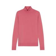 John Smedley Klassisk Stickad Tröja för Män Pink, Dam