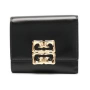 Givenchy Svart läder tri-fold plånbok med 4G-logotyp Black, Dam