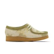 Clarks Wallabee Mockasin Stil Skor Green, Dam