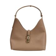 Furla Beige Läderhandväska med Premium Finish Beige, Dam