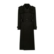 Dolce & Gabbana Klassisk Trench Coat Black, Herr