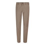 Incotex Brun Slim Fit Stretch Bomullsbyxor Brown, Herr