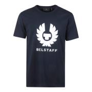 Belstaff Svart Bomull Jersey T-shirt med Logotyp Blue, Herr