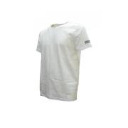 Gcds Vit Bomull T-shirt med Logotyp White, Herr