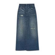 MM6 Maison Margiela Jeanskjol med vintageeffekt Blue, Dam