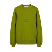 Iceberg Crew-neck sweatshirt i teknisk bomull Green, Dam