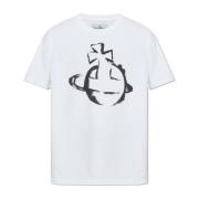 Vivienne Westwood T-shirt med logotyp White, Herr