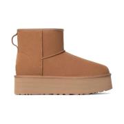 UGG Retro mocka ankelstövlar med platå Brown, Dam