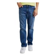 Lee Klassiska femficks raka dragkedjejeans Blue, Herr